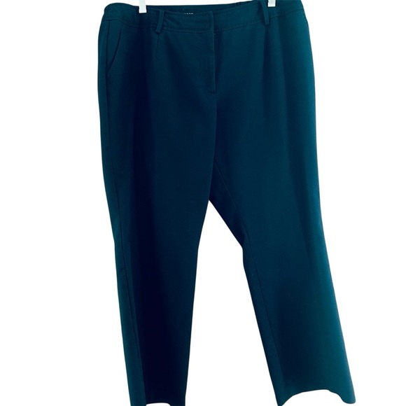 Talbots Heritage Pants Navy Blue Straight Leg Stretch Plus size 16 W Petite - Picture 1 of 16